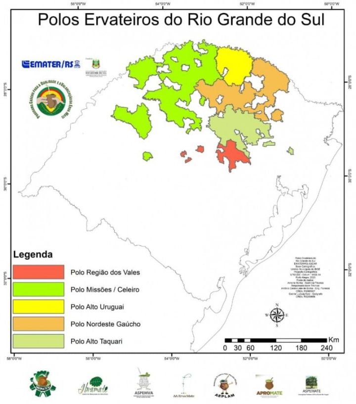Conheça o novo mapa da erva-mate no Rio Grande do Sul